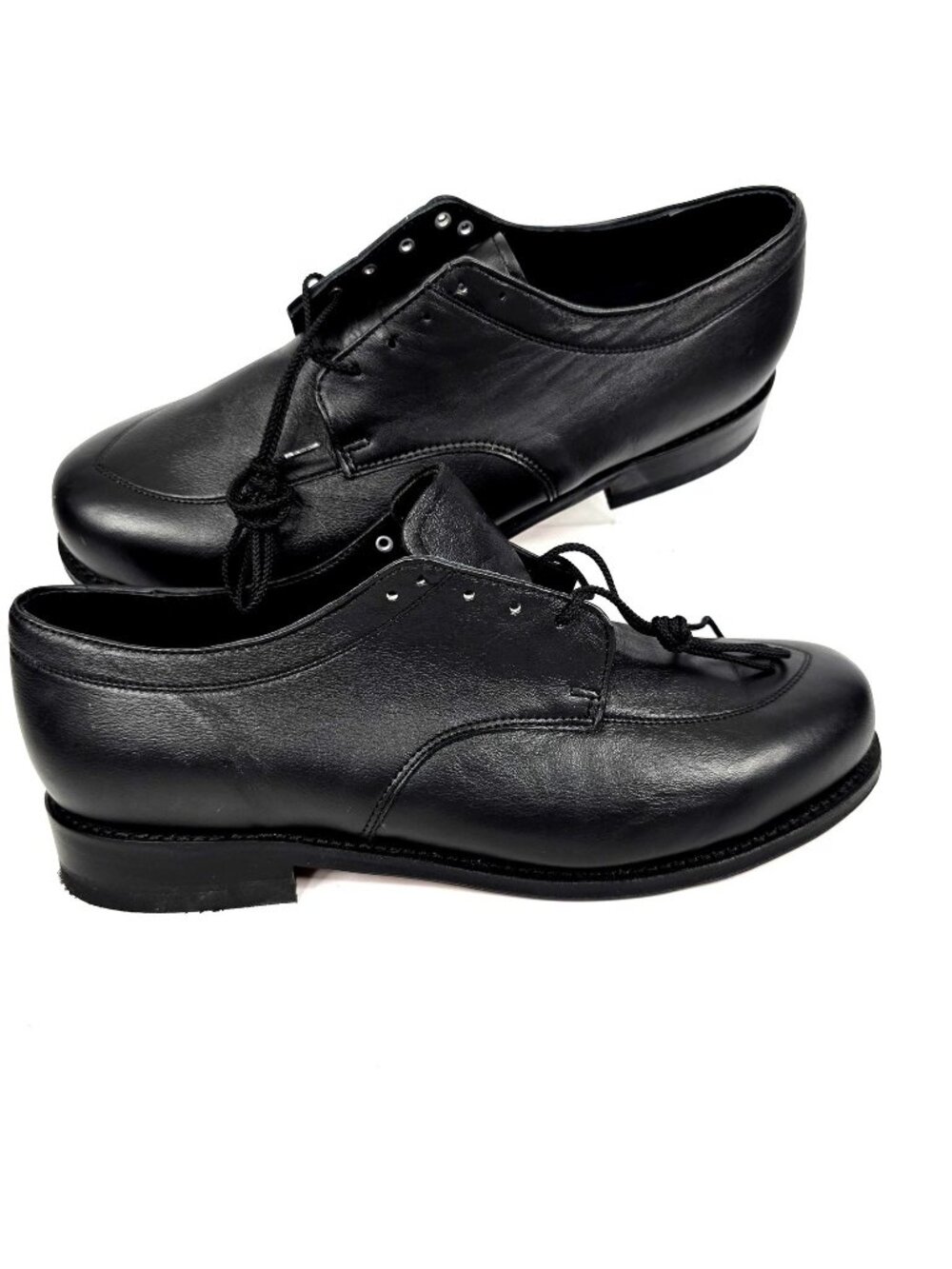 New P.W. Minor Black Leather Made In U.S.A Oxford Style Shoes Men's Size 13